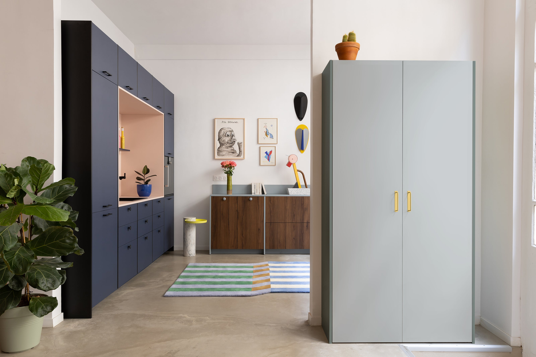 Armoire Ikea Pax bleue grise