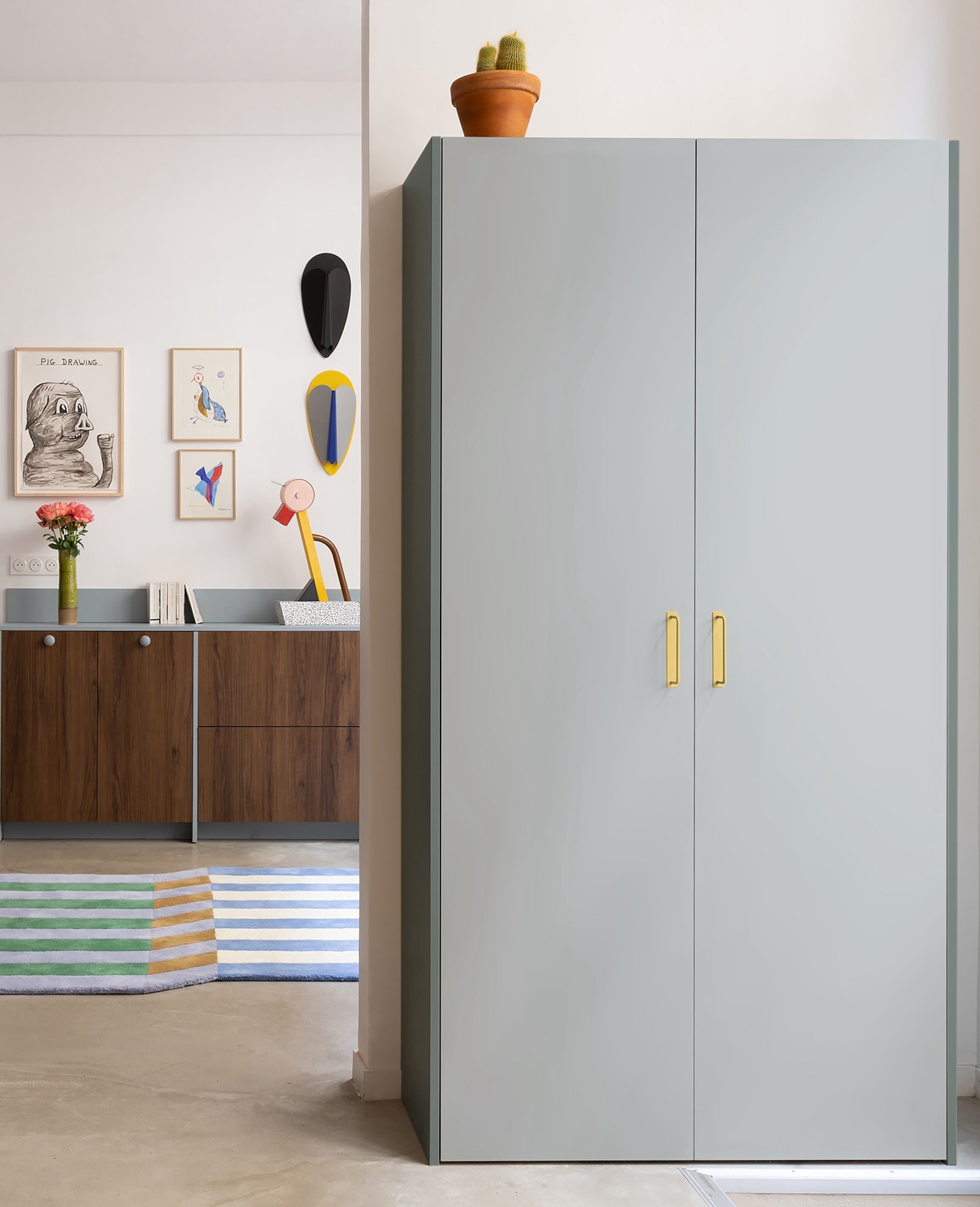 Armoire Ikea Pax facades bleues