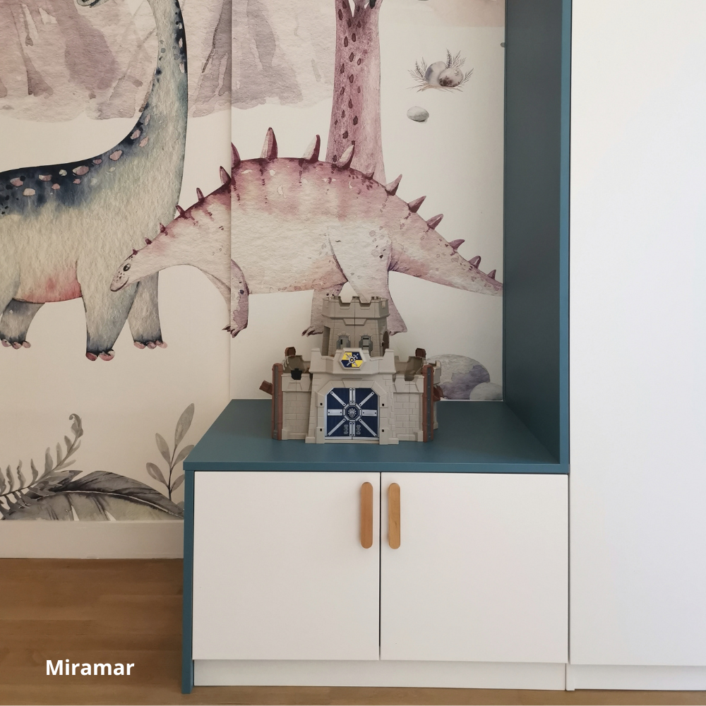 Côtés de finition bleus verts pour armoire Ikea Pax