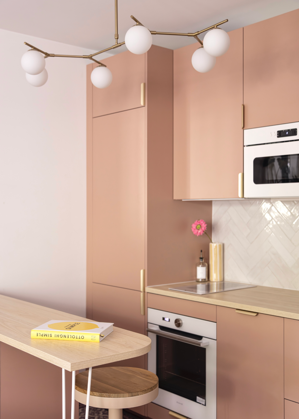 Cuisine rose beige ikea metod