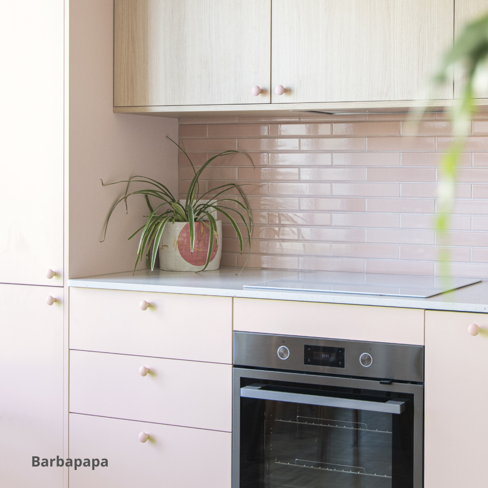 Façades de cuisine Ikea metod couleur rose clair