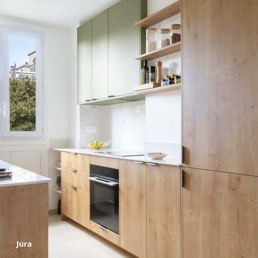 Façades en bois clair pour cuisine Ikea Metod