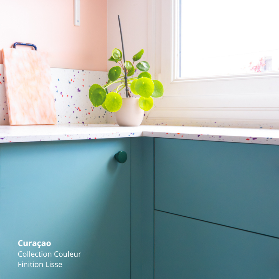 Fileur turquoise pour cuisine Ikea Metod, coloris "Curaçao" Studio Couleur
