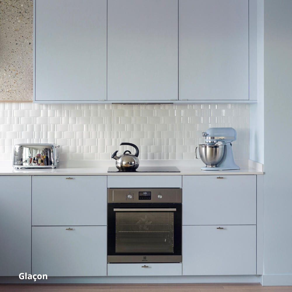 Portes et tiroirs bleu clair pour cuisine Ikea Metod