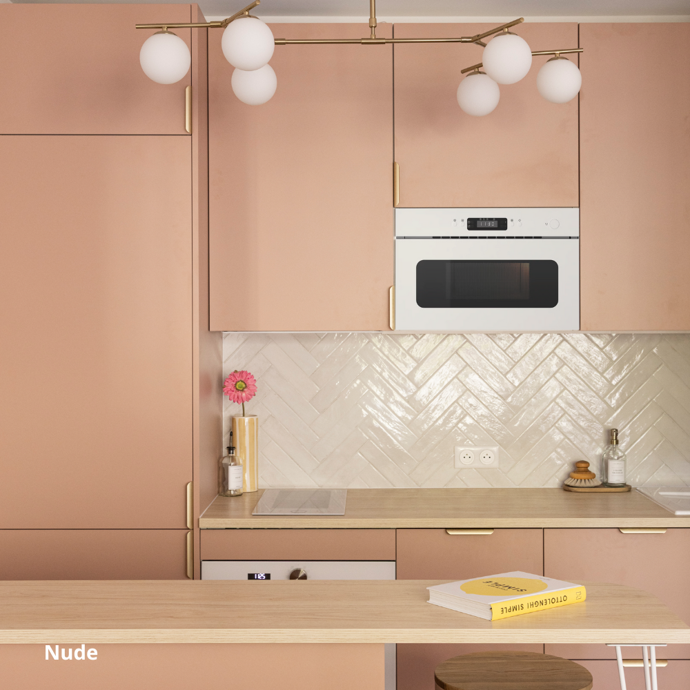 Façades beiges pour cuisine ikea metod