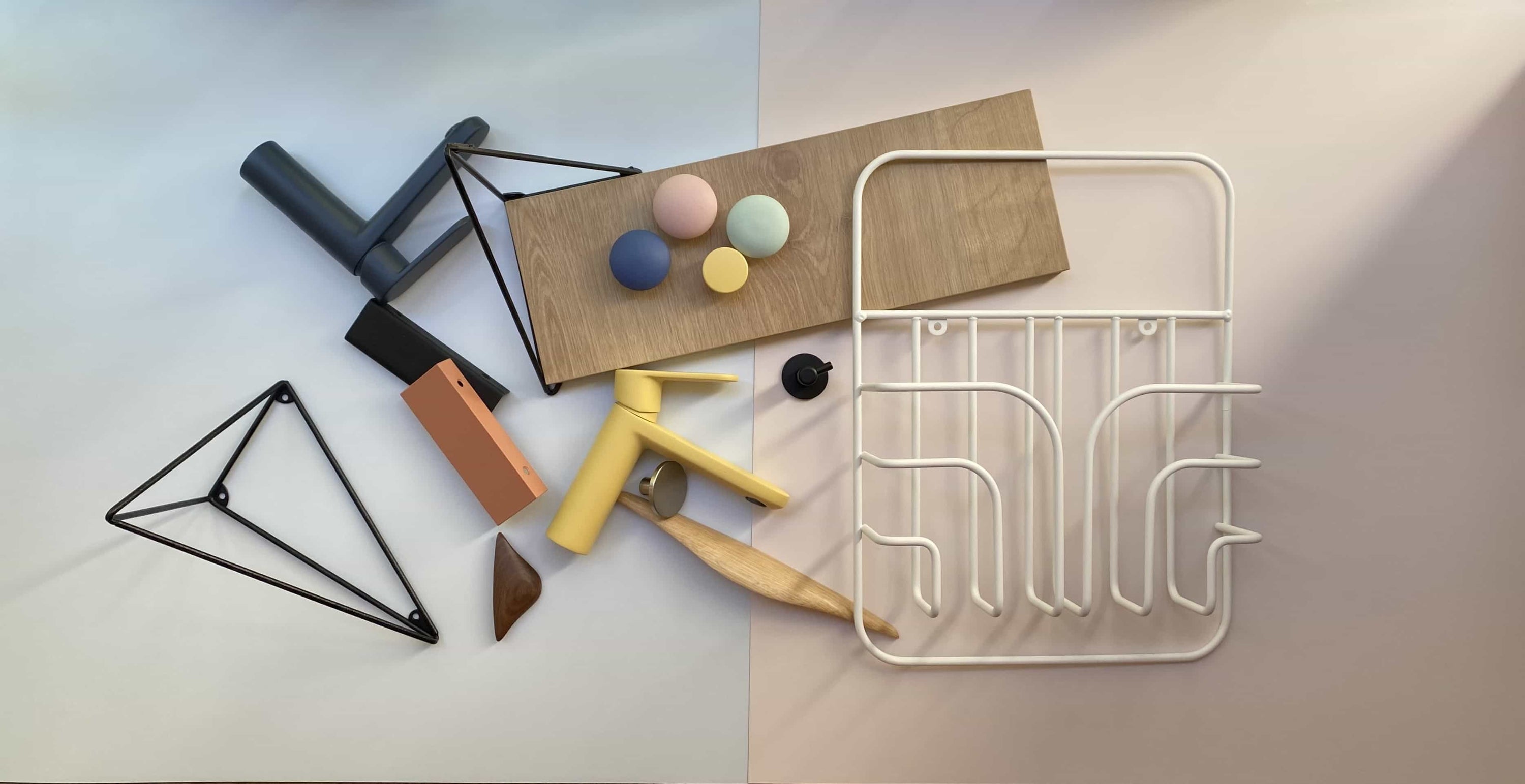 poignees etageres studio couleur