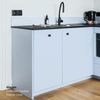 Panneau de finition bleu clair pour cuisine Ikea Metod coloris "Glaçon" Studio Couleur