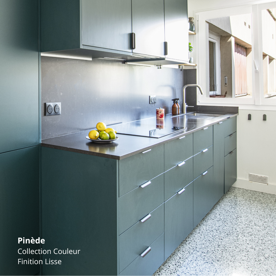Panneau de finition pour cuisine Ikea Metod vert foncé coloris "Pinède" Studio Couleur