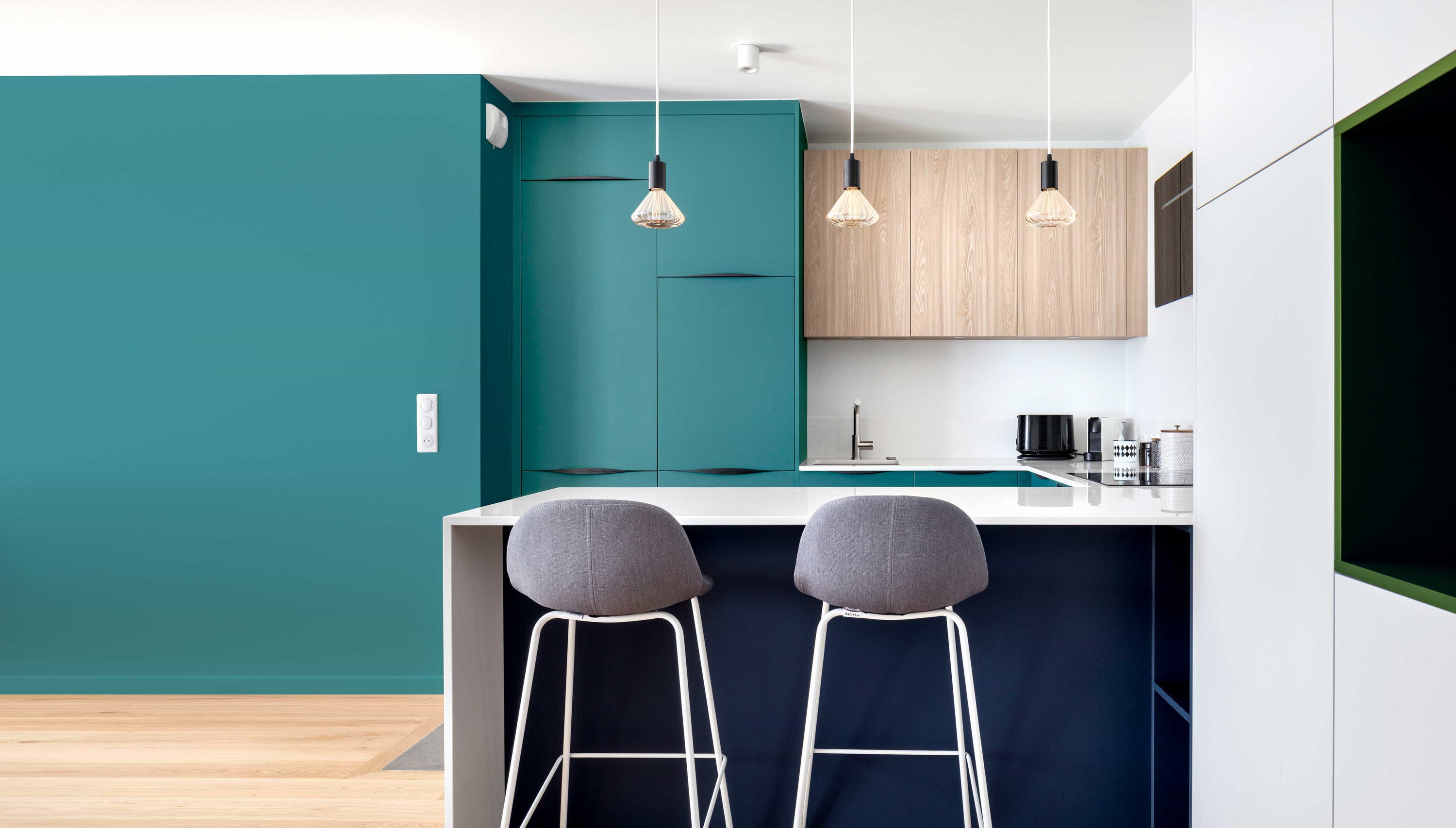 Cuisine bleue bois ikea metod