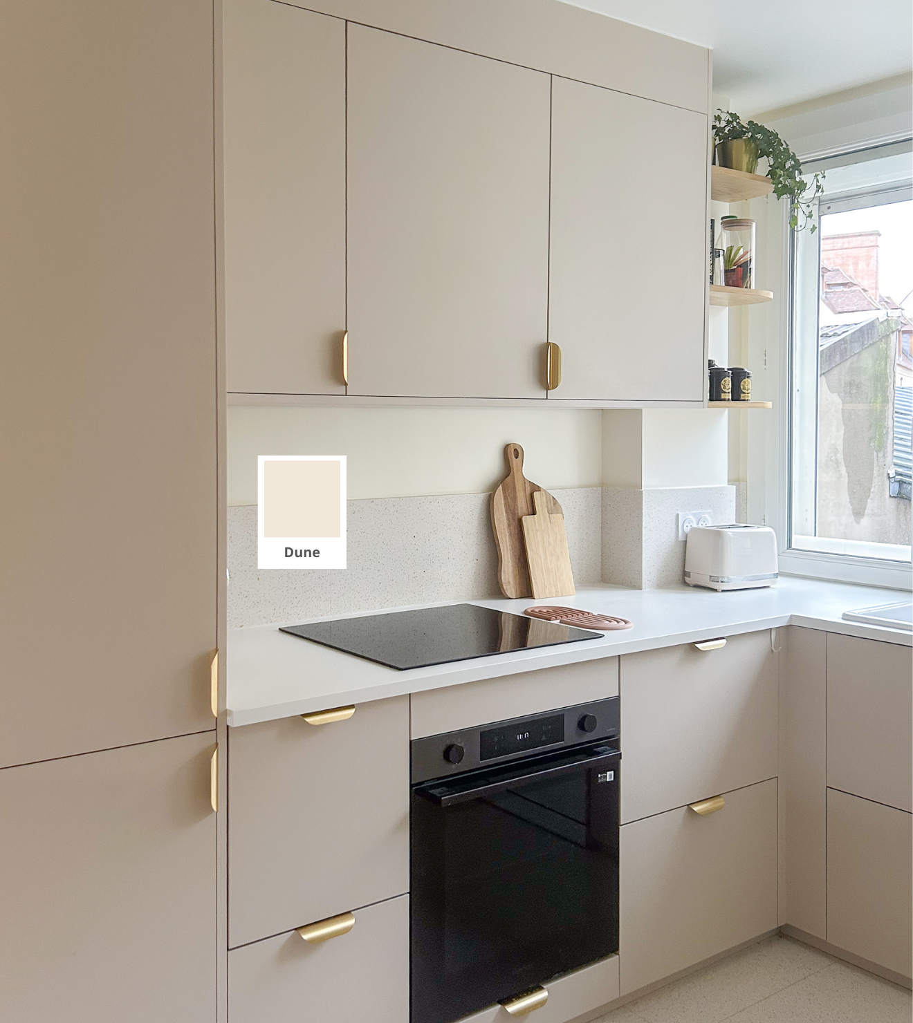 Facades beige cuisine Ikea Metod