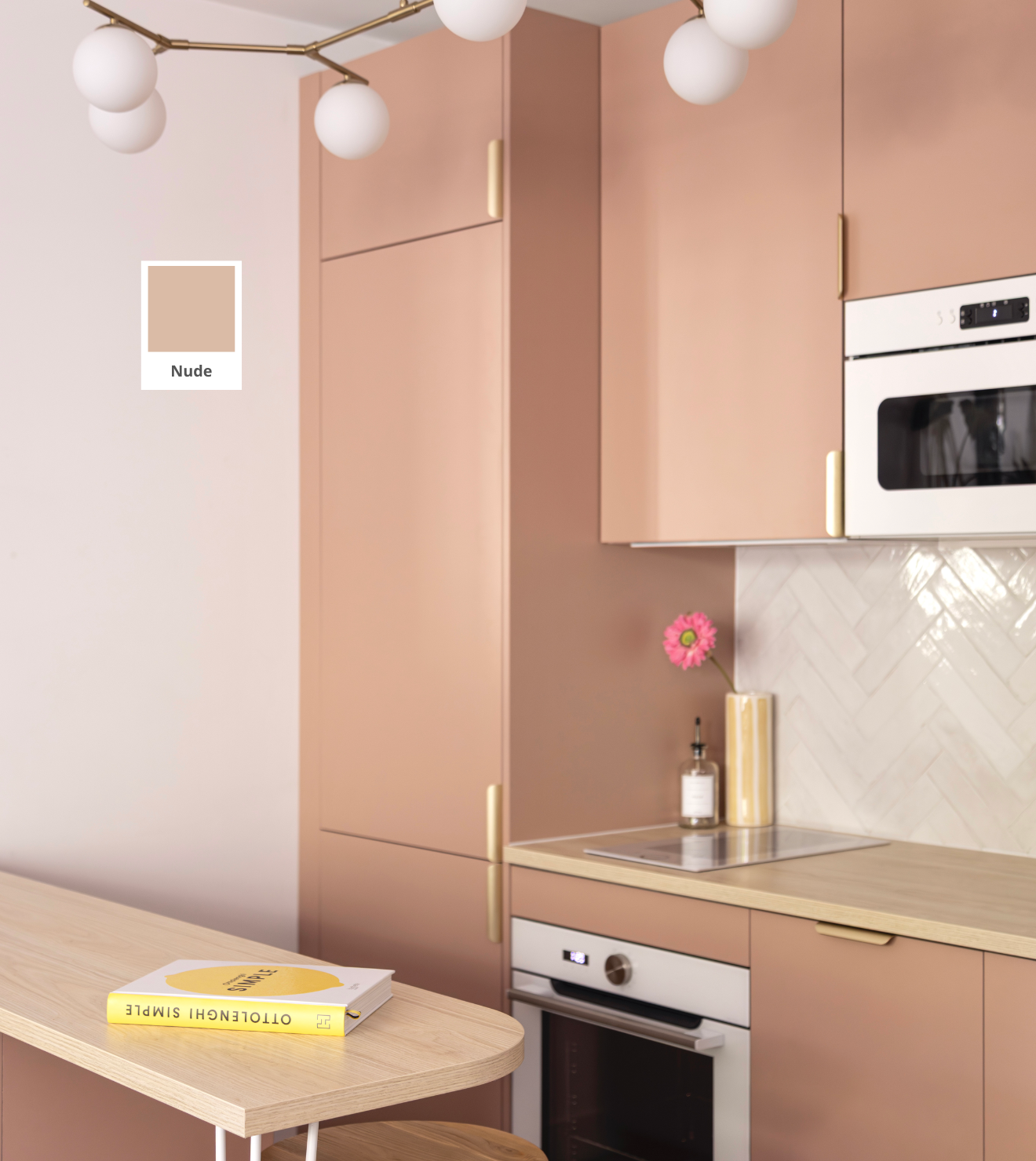 Façades de cuisine ikea metod coloris beige rosé