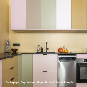 Façades multicolores pour cuisine Ikea metod