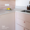 Fileurs rose clair pour cuisine Ikea Metod, coloris "Dragée" Studio Couleur