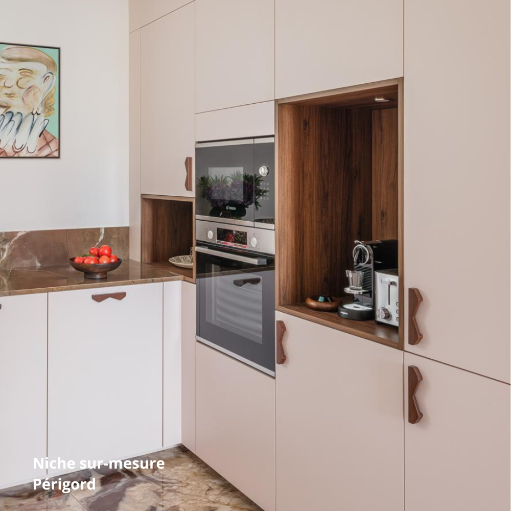 Niche Cuisine sur-mesure Bois foncé