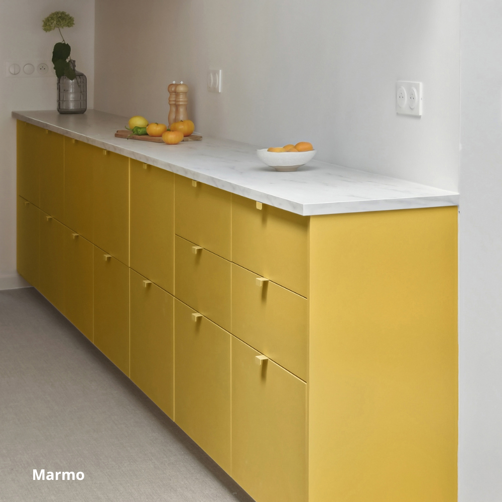 Plan de travail cuisine sur-mesure marbre