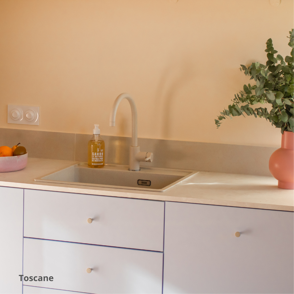 Plan de travail aspect marbre