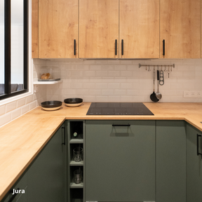 Plan de travail aspect bois chêne naturel