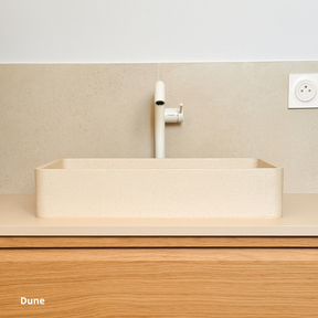 Plan de travail de salle de bain beige coloris Dune Studio Couleur