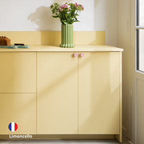 Porte jaune pour cuisine Ikea Metod