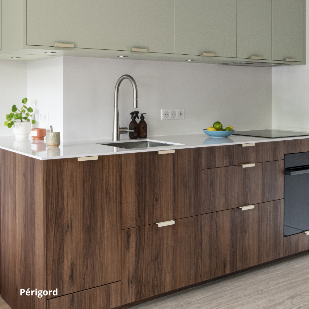 facade tiroir cuisine ikea metod bois foncé