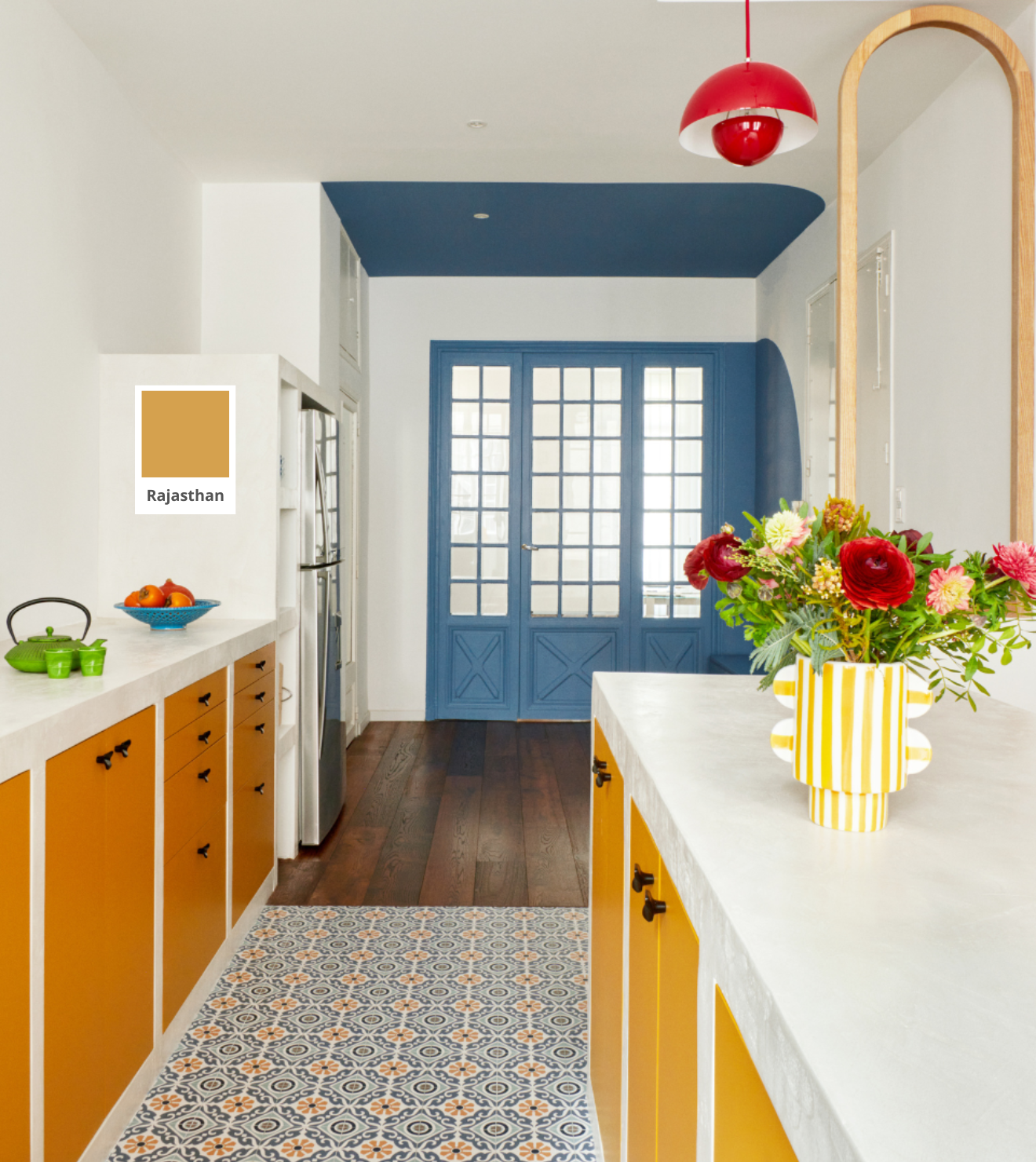facades jaune orange cuisine ikea metod