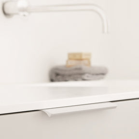 Poignée droite blanc mat pour cuisine et armoires, longueur 10cm 